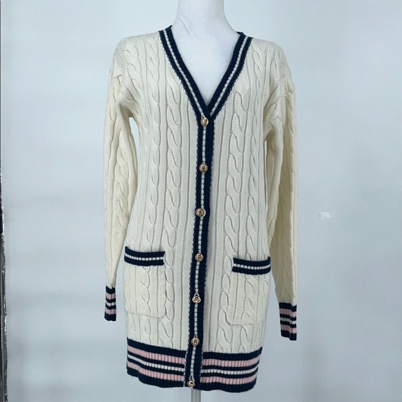 New Saylor Women's Marisole Long Sleeve Sweater Dress Cream SZ S - Picture 3 of 11